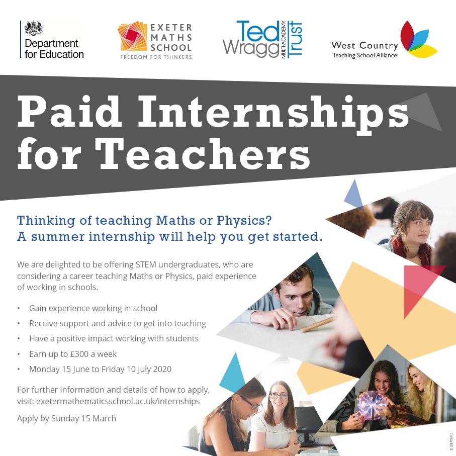 Paid Maths and Physics Internships for summer 2020 West Country